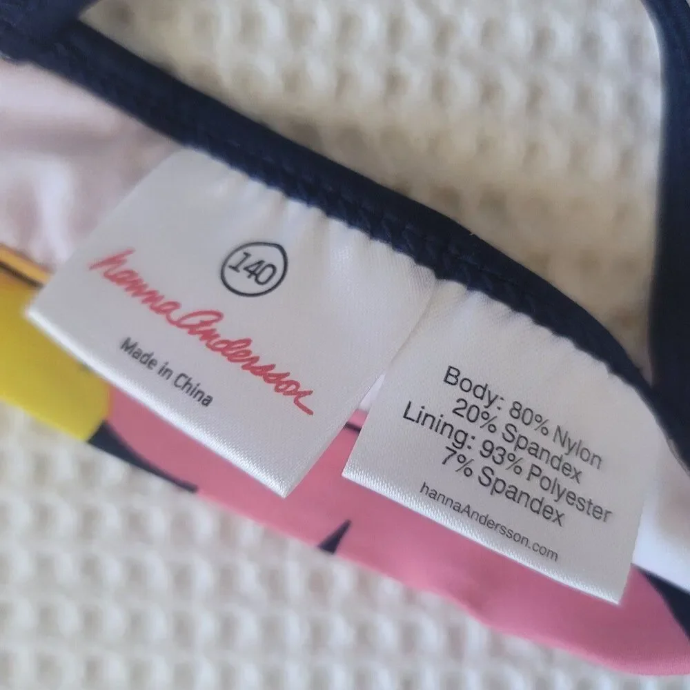 Hanna Andersson Girls swim bikini top size 140 US10